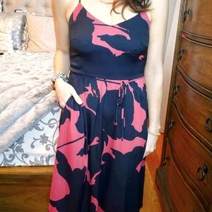 Printed Full Skirt Tank Dress